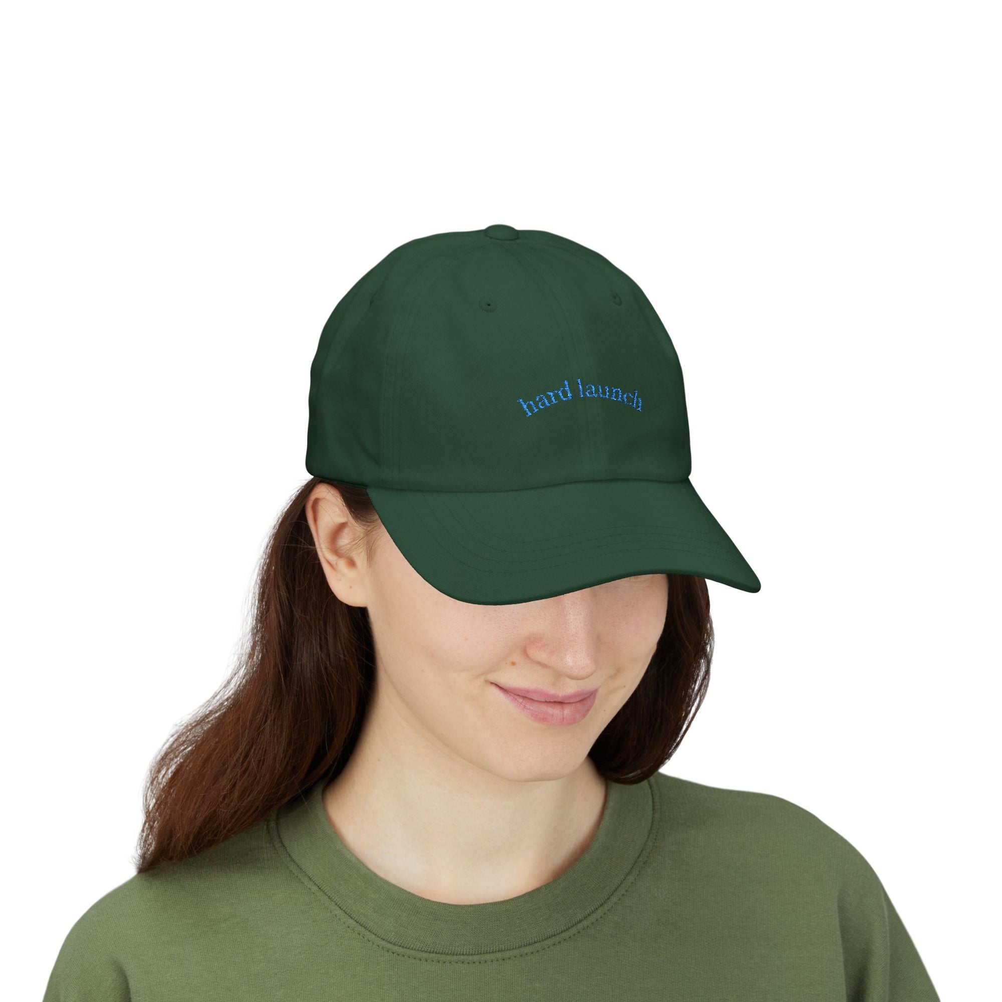 Classic Dad Cap: Hard Launch Embroidered Adjustable Hat for Fashion-Forward Men, Casual Wear, Gift for Dad, Summer Accessory