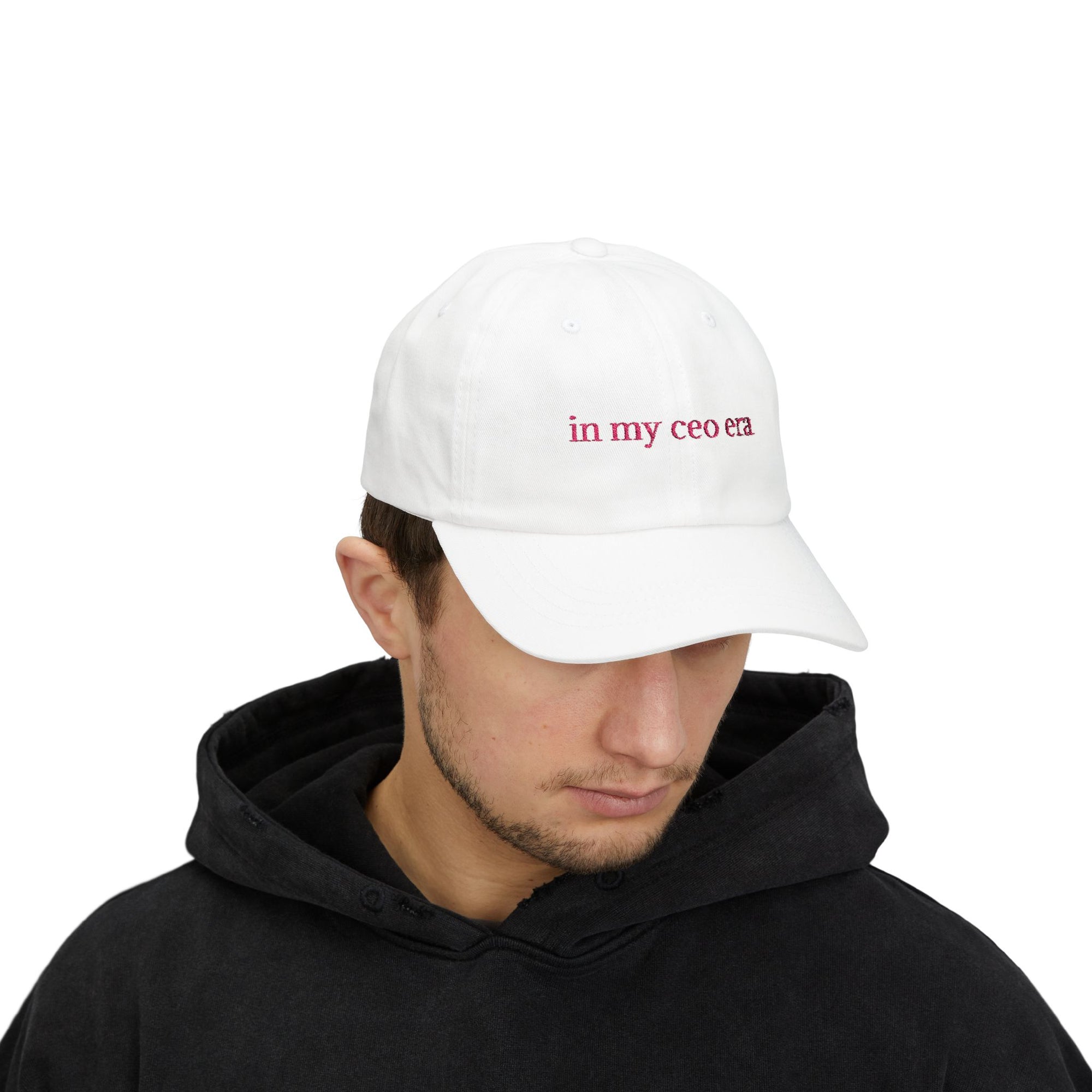 CEO Era Dad Cap | Trendy White Baseball Hat, Gift for Entrepreneurs, Casual Accessory, Adjustable Cap, Summer Essential