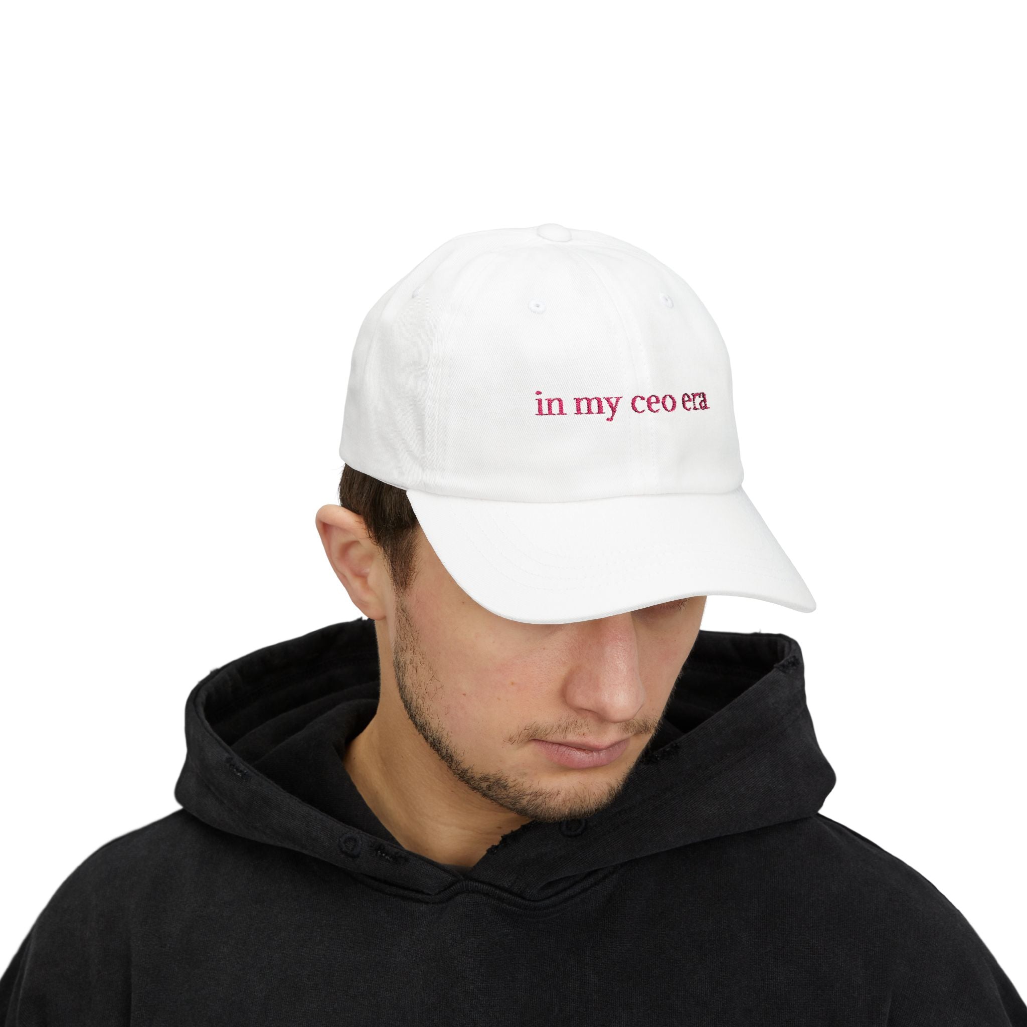 CEO Era Dad Cap | Trendy White Baseball Hat, Gift for Entrepreneurs, Casual Accessory, Adjustable Cap, Summer Essential