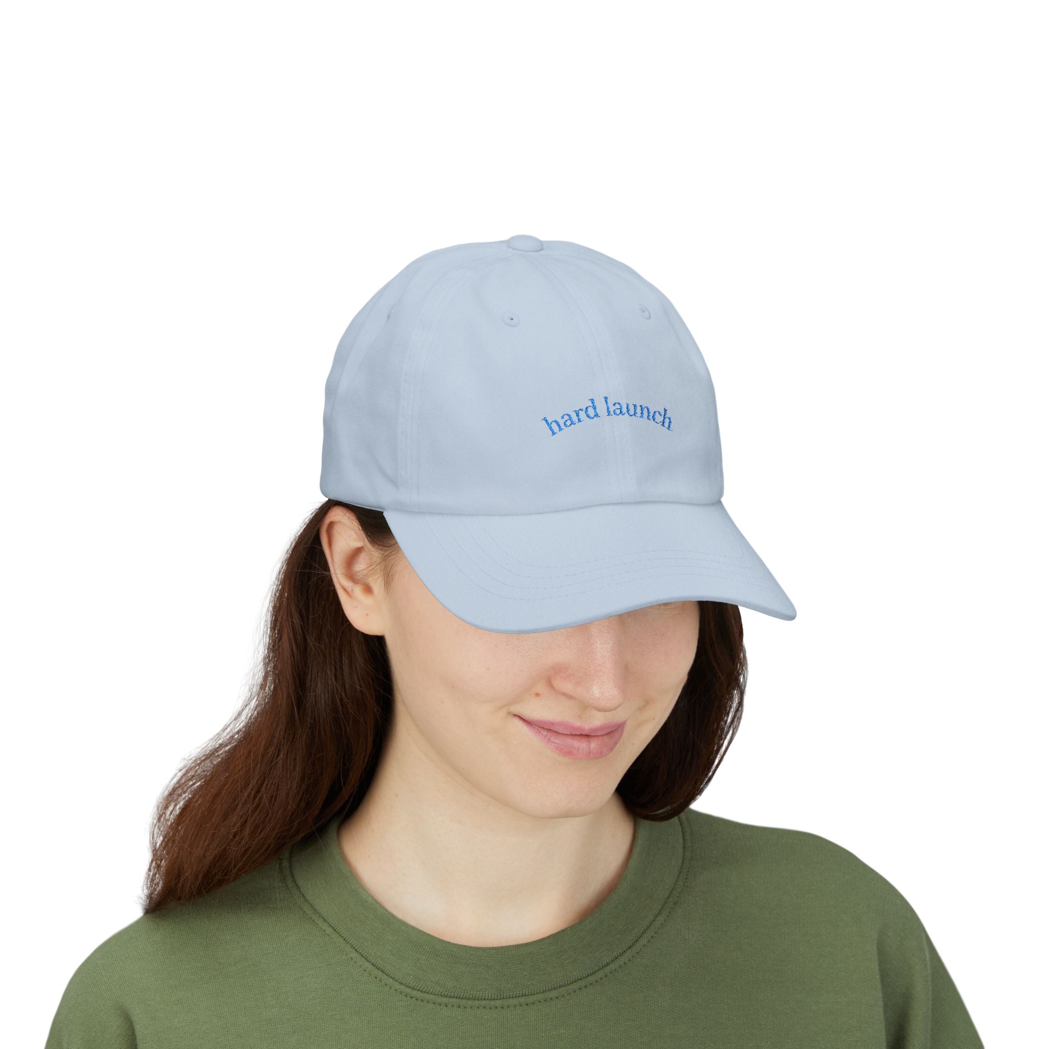 Classic Dad Cap: Hard Launch Embroidered Adjustable Hat for Fashion-Forward Men, Casual Wear, Gift for Dad, Summer Accessory