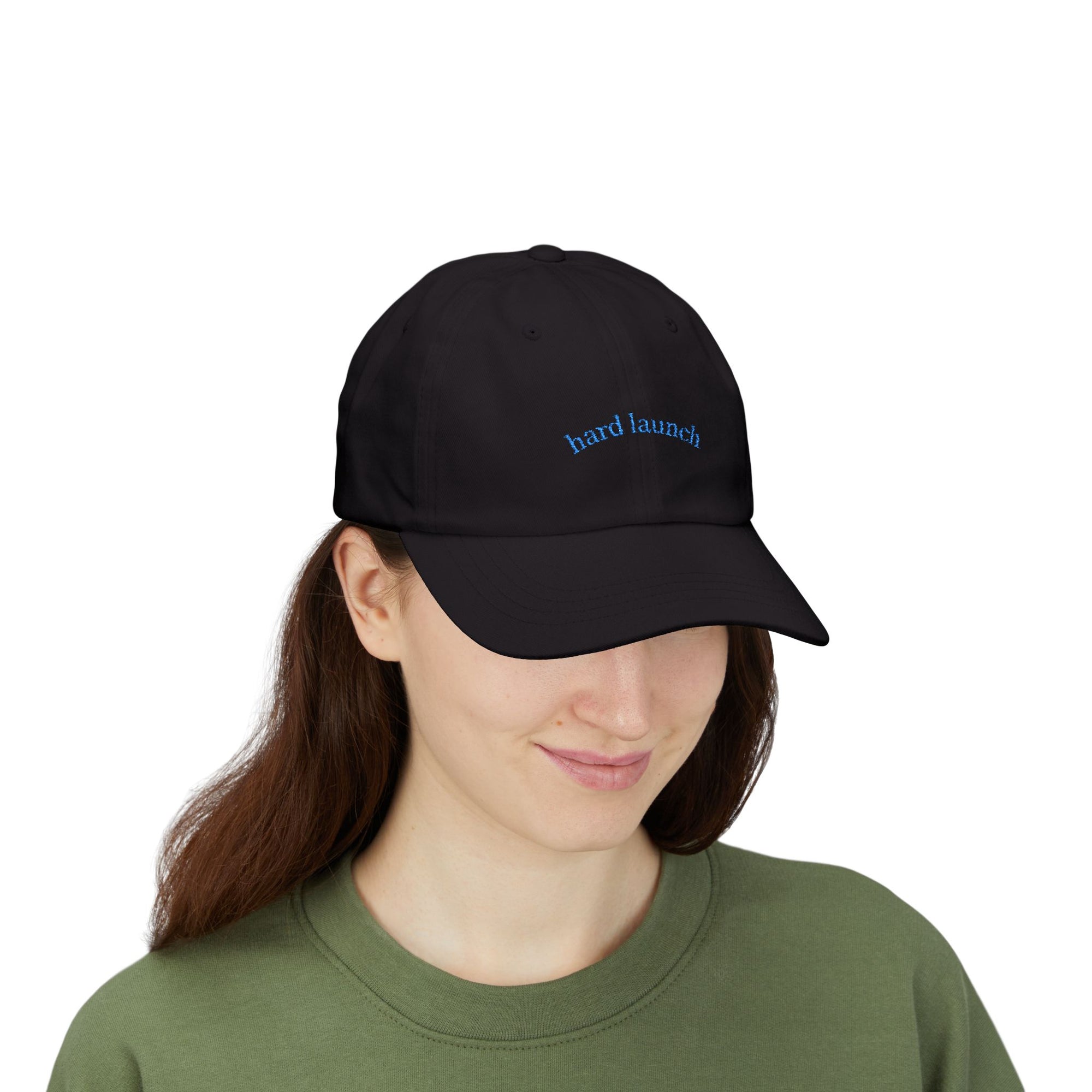 Classic Dad Cap: Hard Launch Embroidered Adjustable Hat for Fashion-Forward Men, Casual Wear, Gift for Dad, Summer Accessory