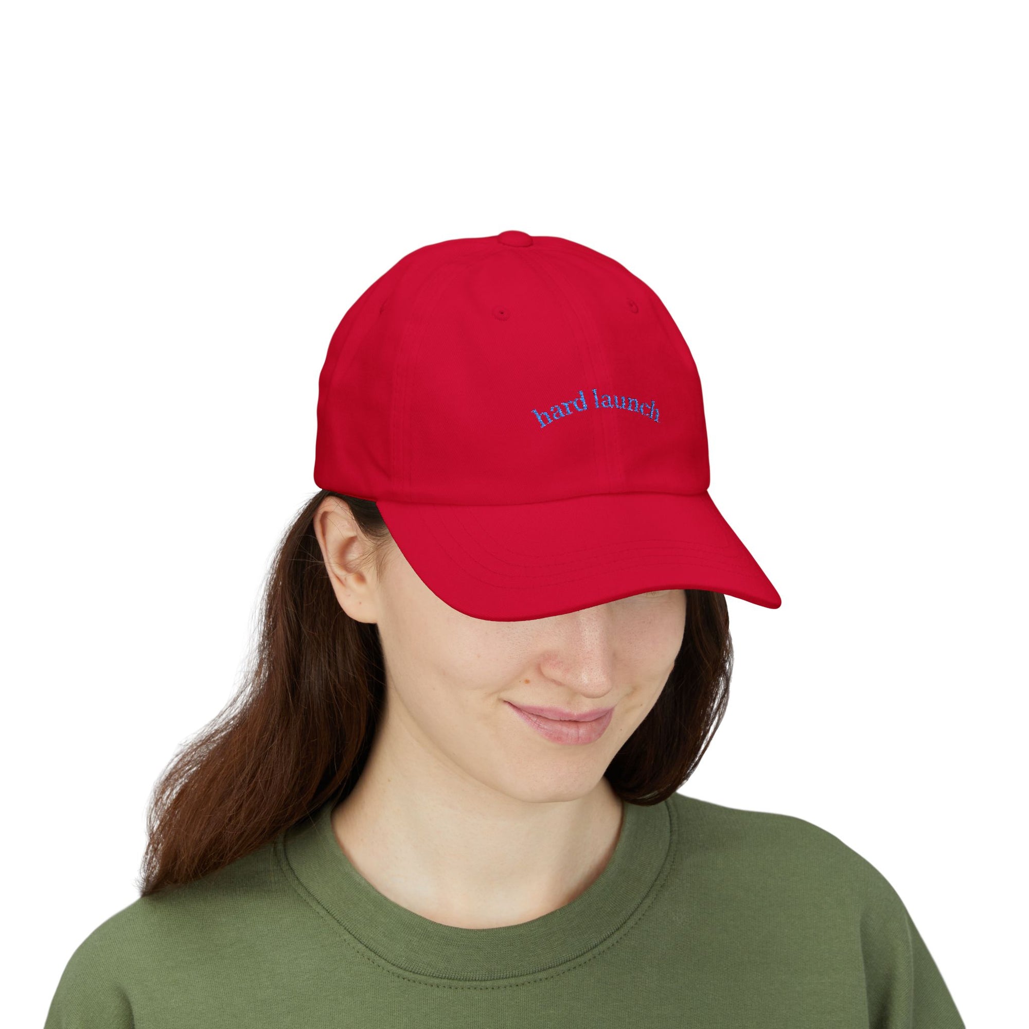 Classic Dad Cap: Hard Launch Embroidered Adjustable Hat for Fashion-Forward Men, Casual Wear, Gift for Dad, Summer Accessory