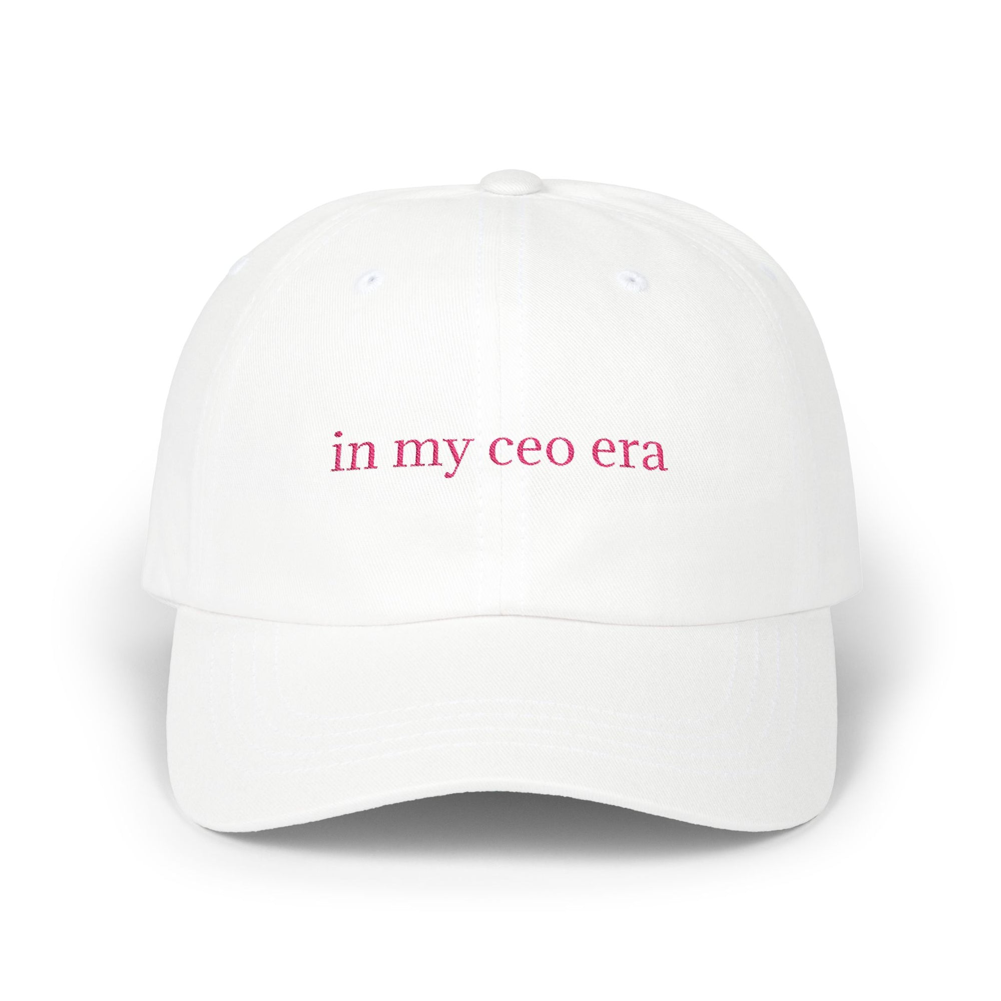CEO Era Dad Cap | Trendy White Baseball Hat, Gift for Entrepreneurs, Casual Accessory, Adjustable Cap, Summer Essential