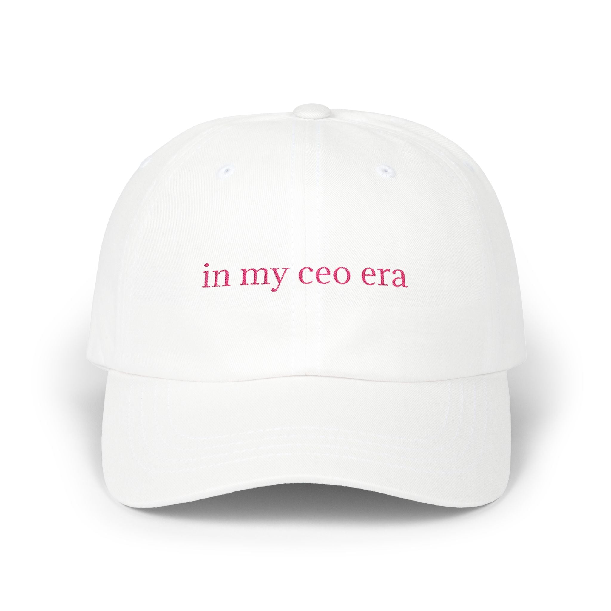 CEO Era Dad Cap | Trendy White Baseball Hat, Gift for Entrepreneurs, Casual Accessory, Adjustable Cap, Summer Essential