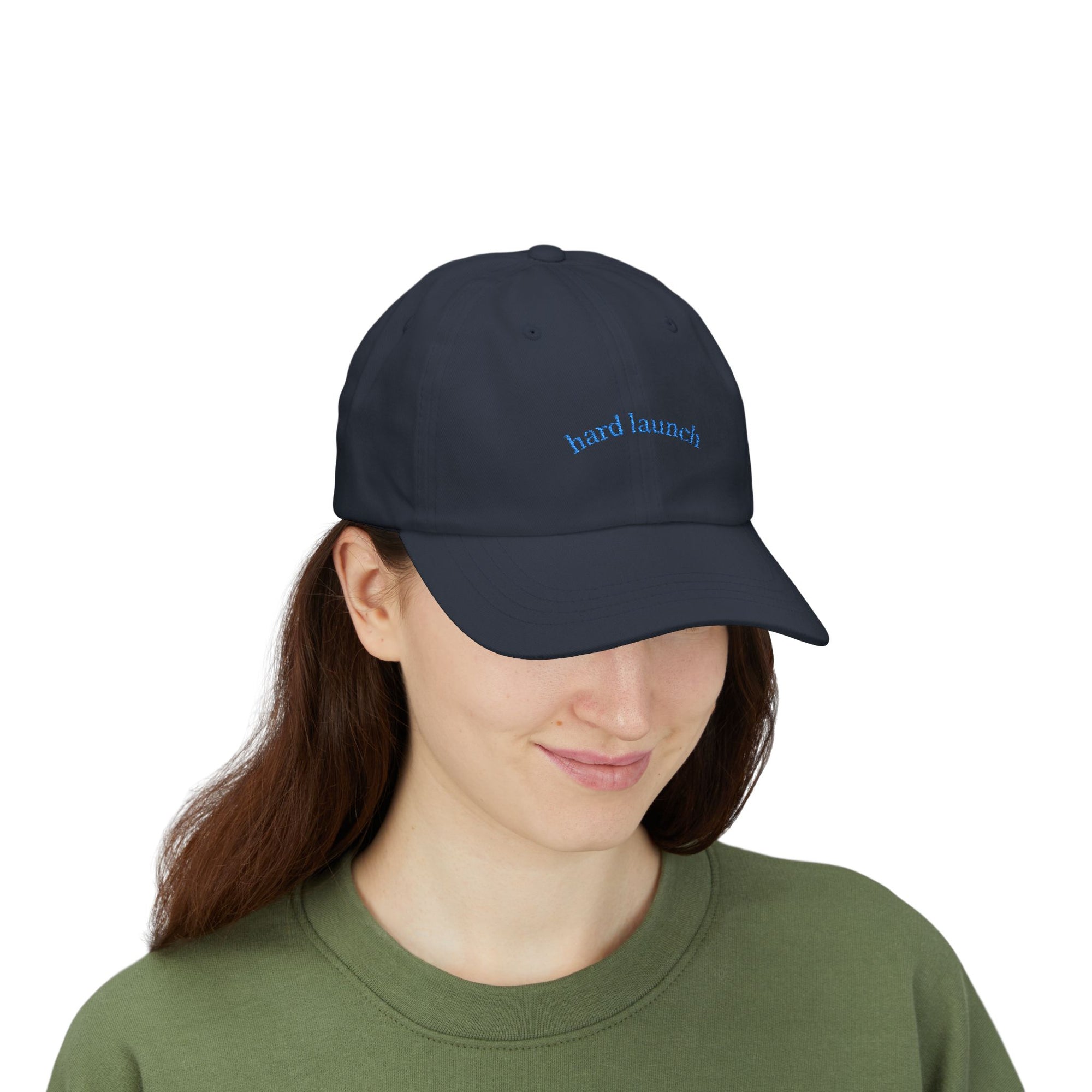 Classic Dad Cap: Hard Launch Embroidered Adjustable Hat for Fashion-Forward Men, Casual Wear, Gift for Dad, Summer Accessory