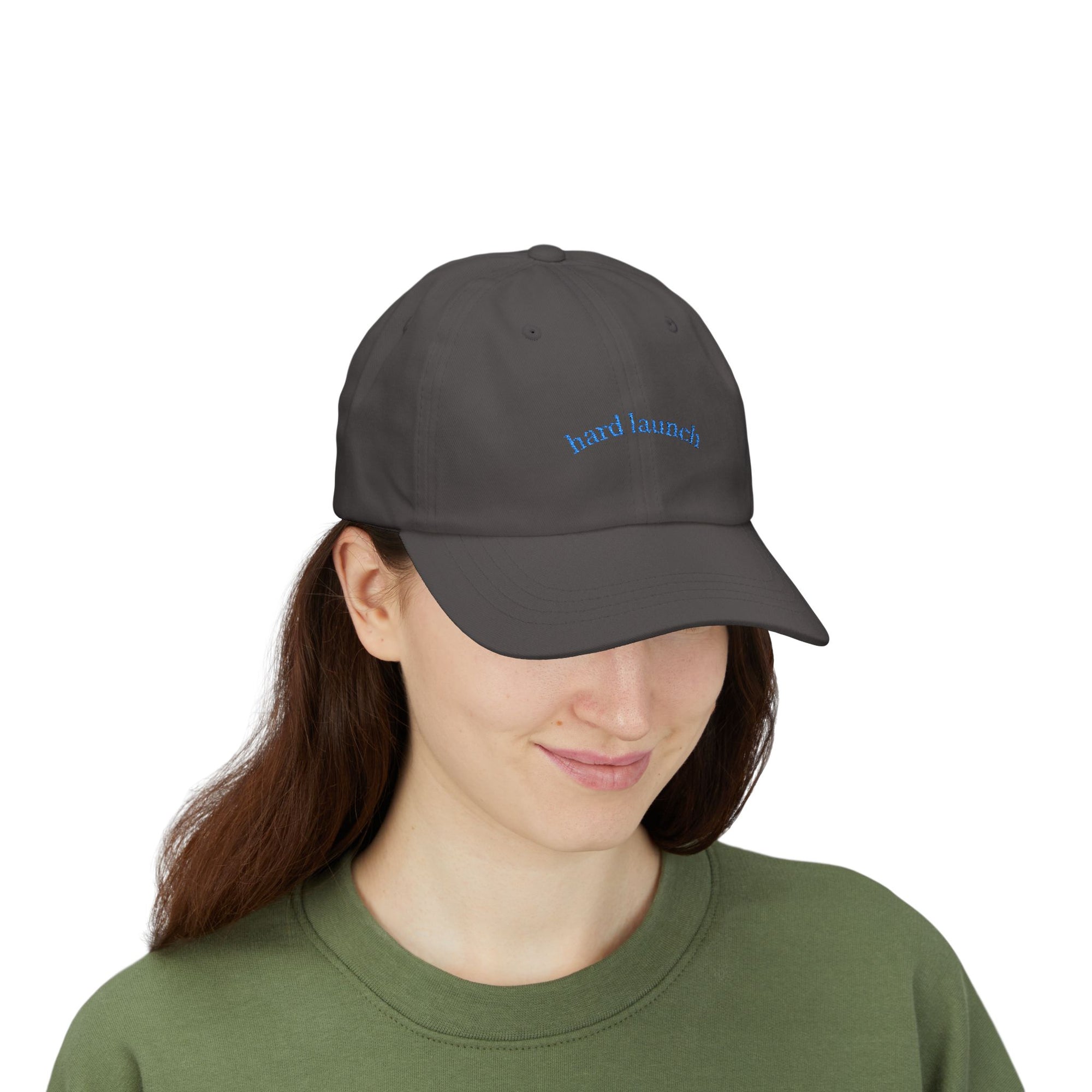 Classic Dad Cap: Hard Launch Embroidered Adjustable Hat for Fashion-Forward Men, Casual Wear, Gift for Dad, Summer Accessory