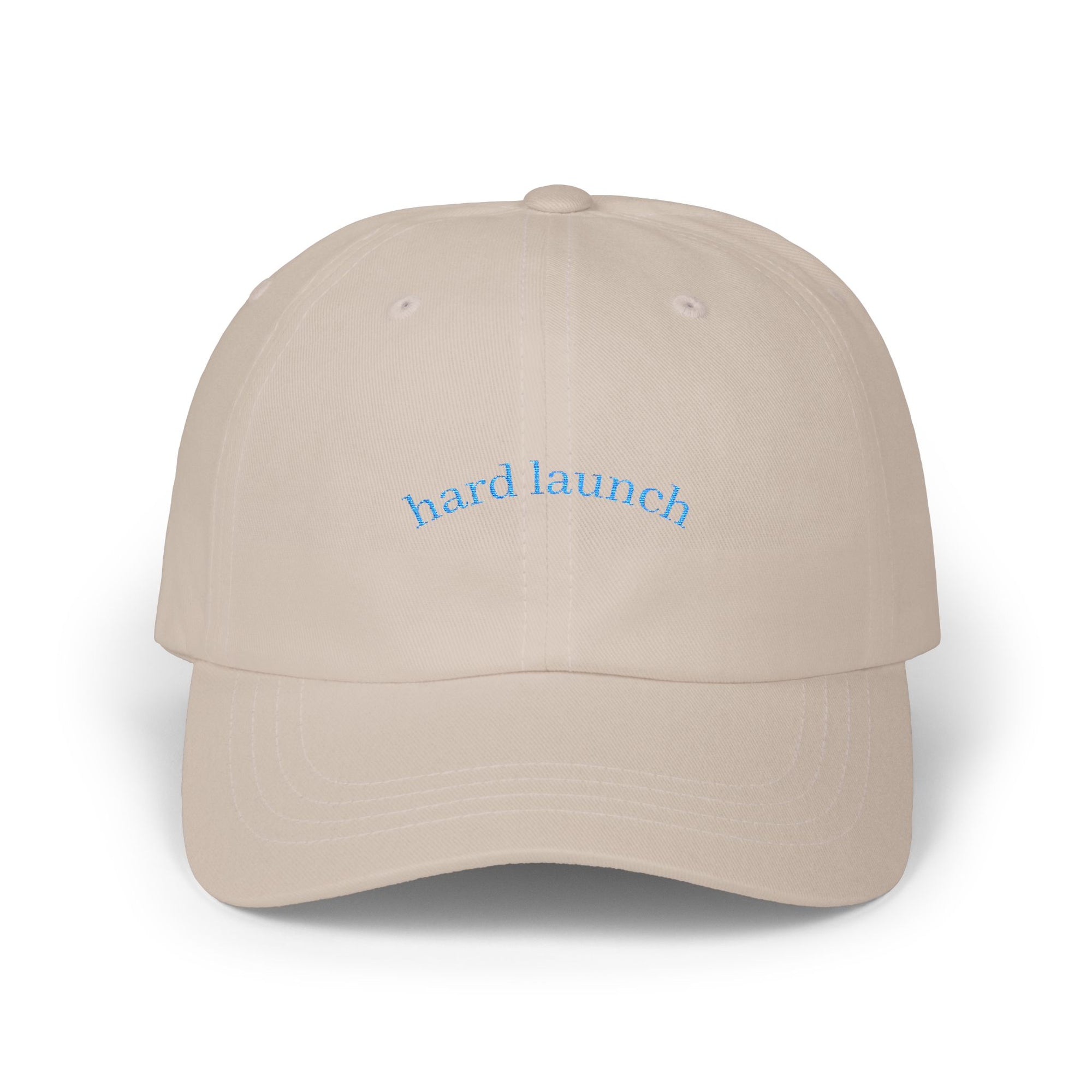 Classic Dad Cap: Hard Launch Embroidered Adjustable Hat for Fashion-Forward Men, Casual Wear, Gift for Dad, Summer Accessory
