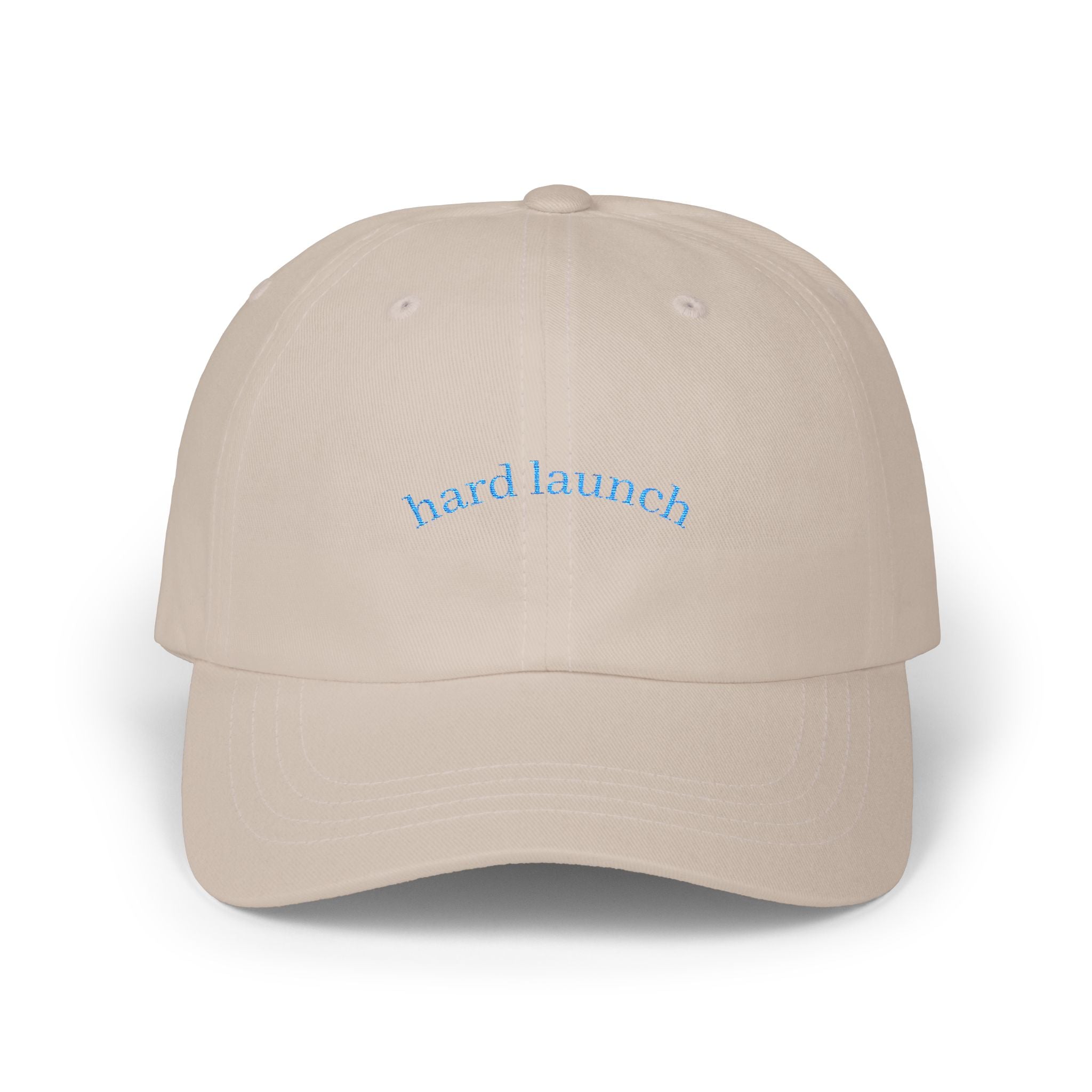 Classic Dad Cap: Hard Launch Embroidered Adjustable Hat for Fashion-Forward Men, Casual Wear, Gift for Dad, Summer Accessory