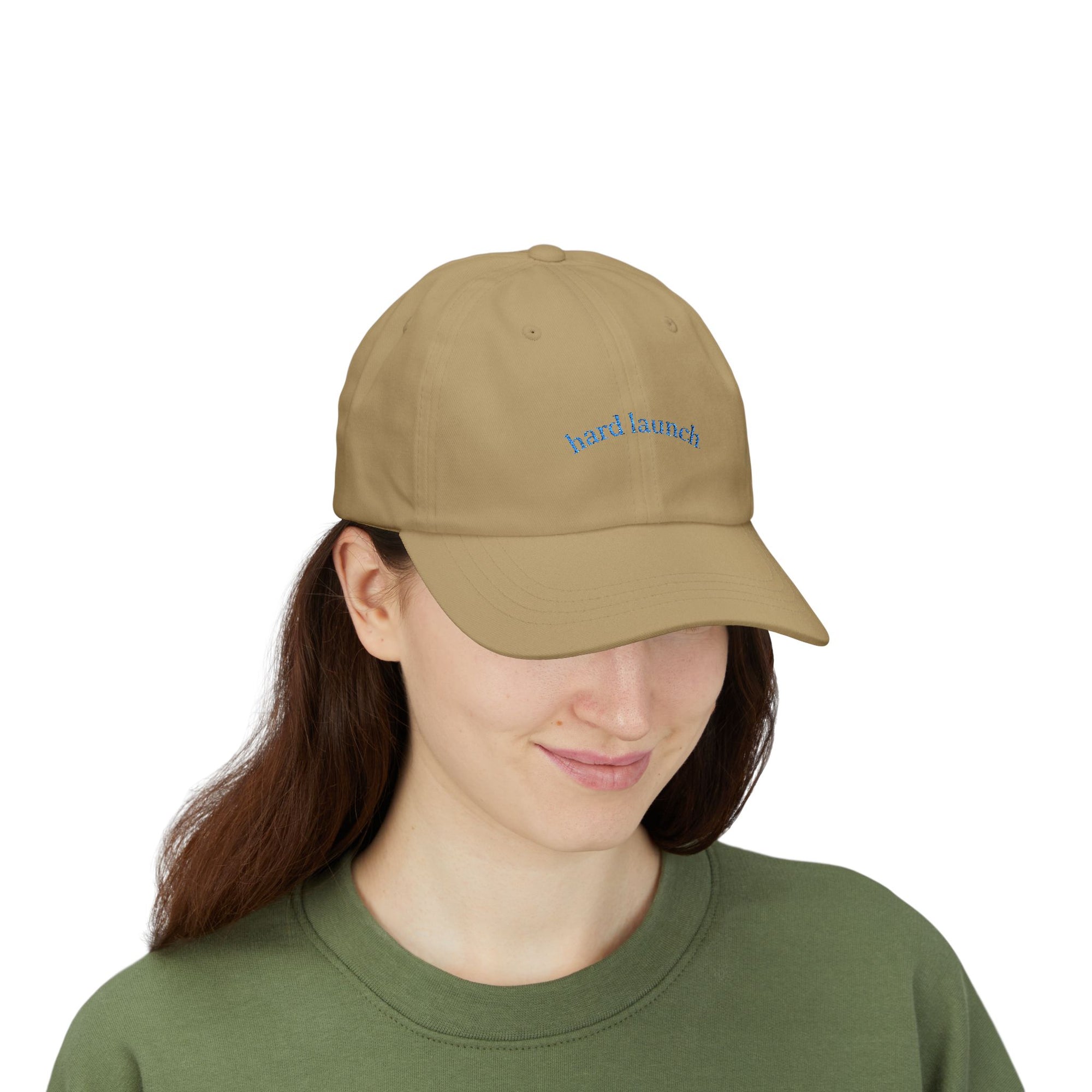 Classic Dad Cap: Hard Launch Embroidered Adjustable Hat for Fashion-Forward Men, Casual Wear, Gift for Dad, Summer Accessory