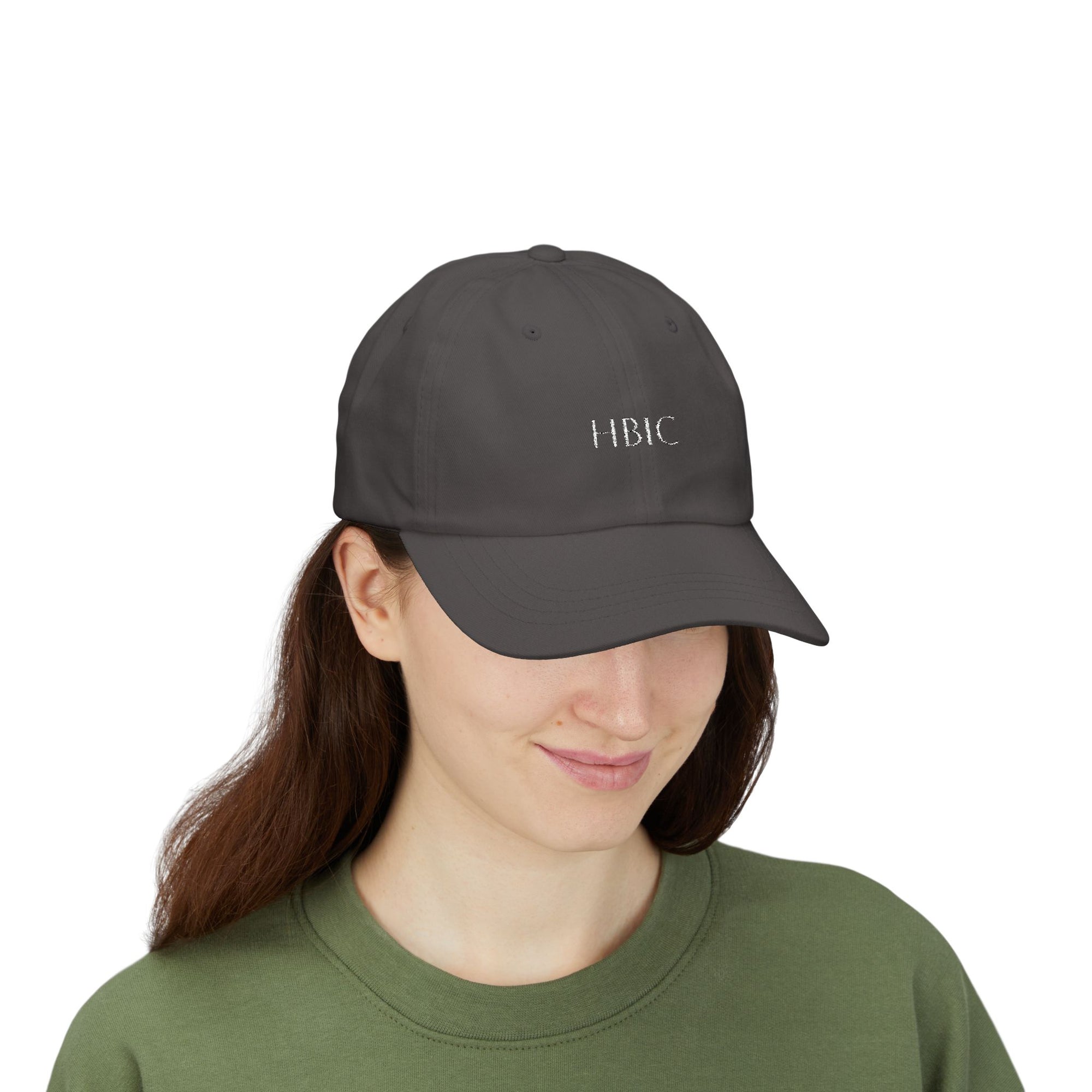 Stylish Dad Cap, Casual Dad Hat with HBIC Text, Gift for Fathers, Everyday Wear, Outdoor Adventures, Trendy Accessories