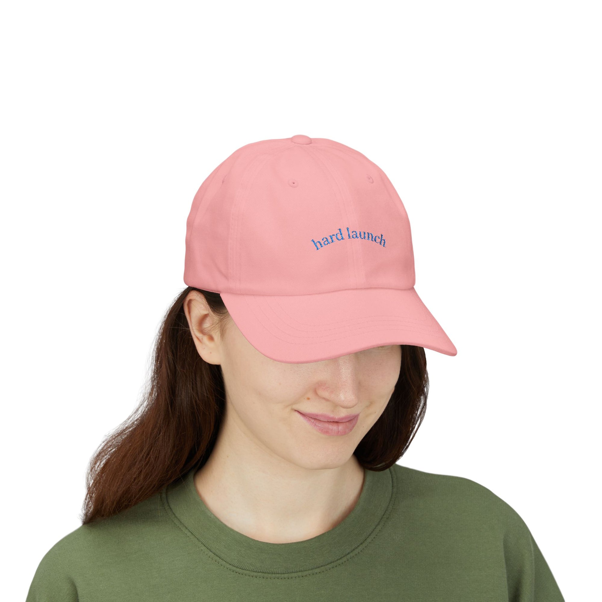 Classic Dad Cap: Hard Launch Embroidered Adjustable Hat for Fashion-Forward Men, Casual Wear, Gift for Dad, Summer Accessory