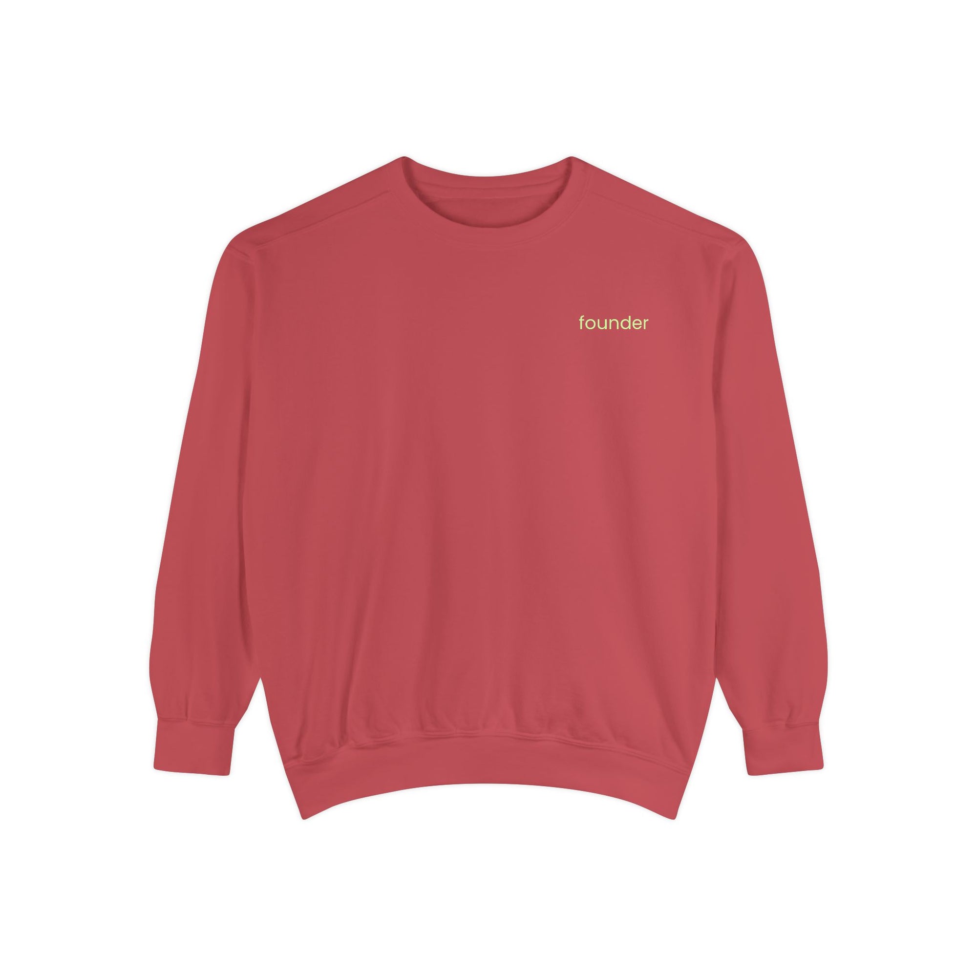 Founder Unisex Garment-Dyed Sweatshirt, Casual Wear, Gift for Entrepreneurs, Comfortable Crewneck, Stylish Layering Piece