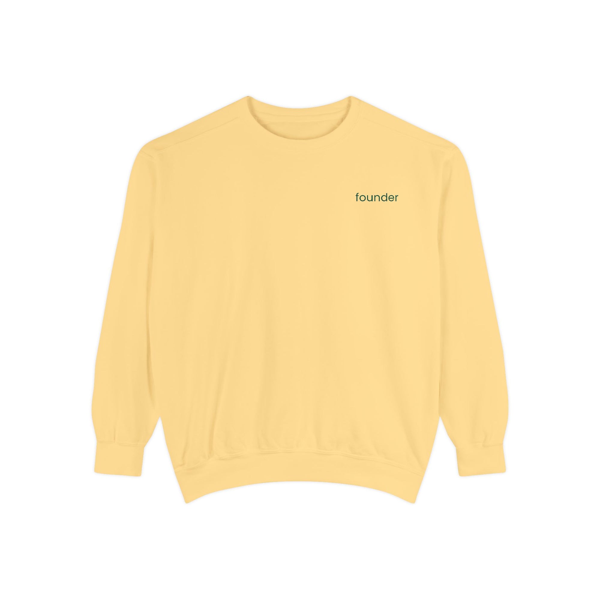 Founder Unisex Garment-Dyed Sweatshirt, Casual Wear, Gift for Entrepreneurs, Comfortable Crewneck, Stylish Layering Piece