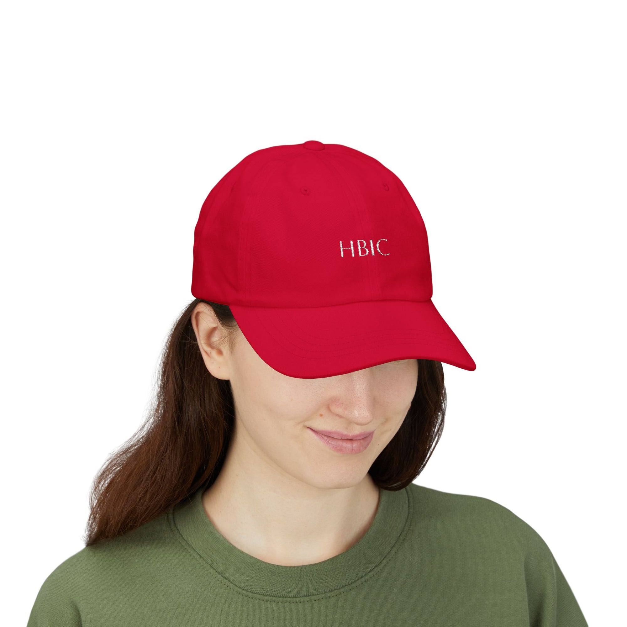 Stylish Dad Cap, Casual Dad Hat with HBIC Text, Gift for Fathers, Everyday Wear, Outdoor Adventures, Trendy Accessories