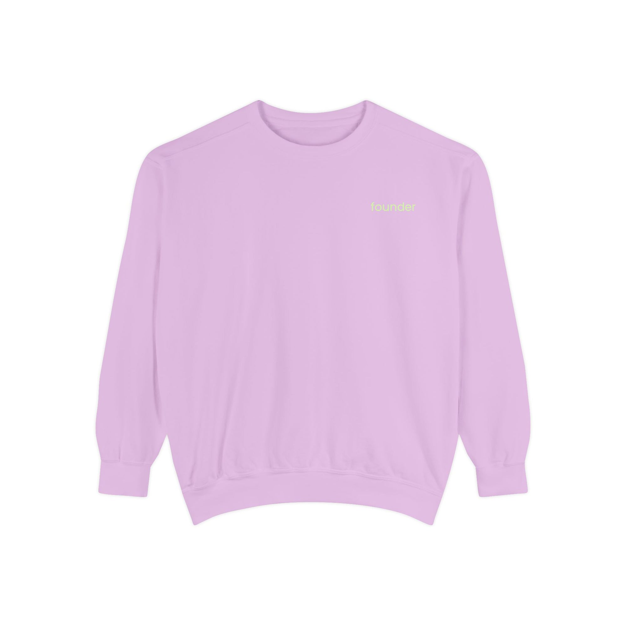 Founder Unisex Garment-Dyed Sweatshirt, Casual Wear, Gift for Entrepreneurs, Comfortable Crewneck, Stylish Layering Piece