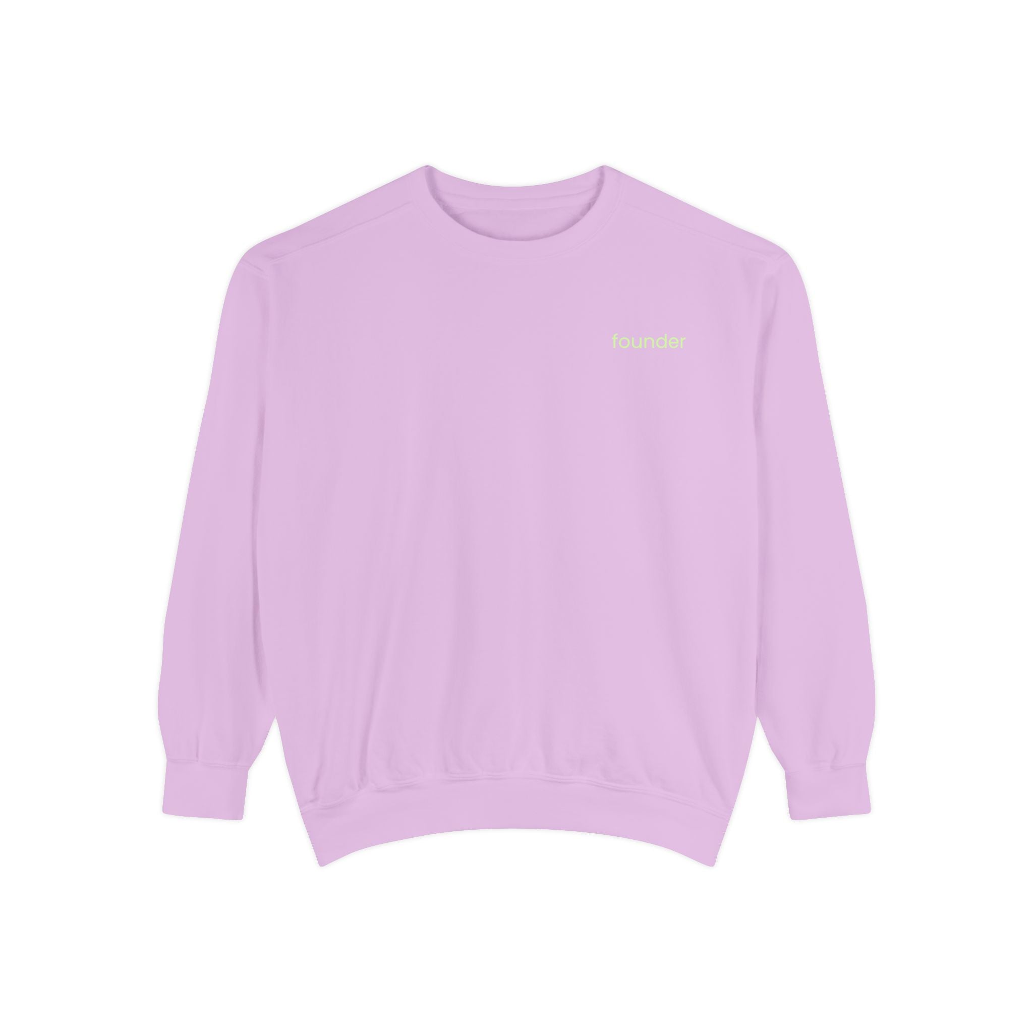 Founder Unisex Garment-Dyed Sweatshirt, Casual Wear, Gift for Entrepreneurs, Comfortable Crewneck, Stylish Layering Piece